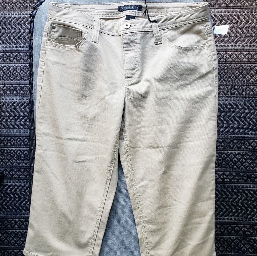 Baccini Capri's Tan Mid Rise Stretch With Pockets Size 12 - Picture 5 of 13
